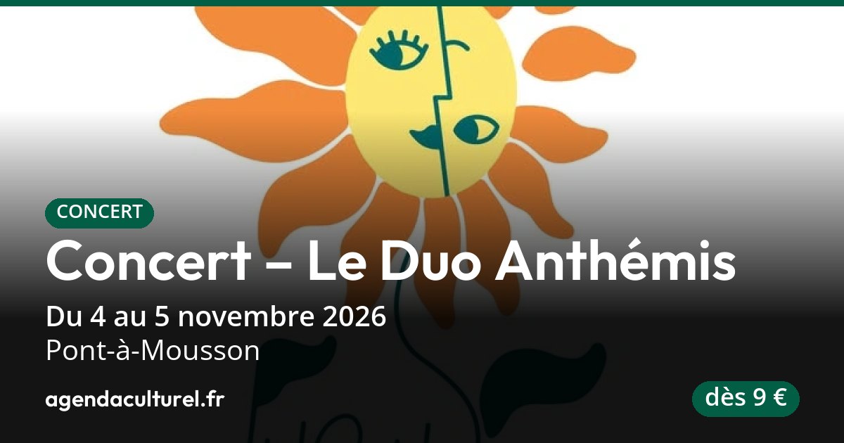 Concert – Le Duo Anthémis à Pont-à-Mousson le 5 nov. 2026