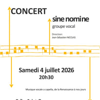 Concert de fin de saison — Ensemble vocal Sine Nomine