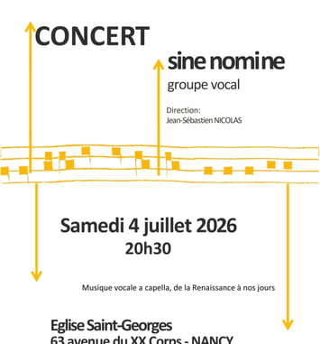 Concert de fin de saison — Ensemble vocal Sine Nomine