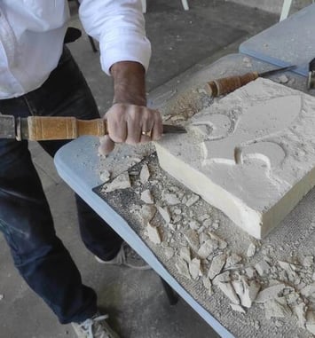 Atelier de sculpture sur pierre