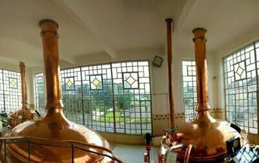 Démonstration de brassage au sein du musée