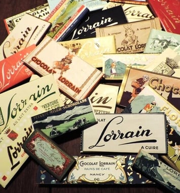 Histoire et univers graphique de la marque Le chocolat lorrain