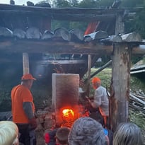 Guinguette de la fête du fer, spectacle de feu, et sortie de loupe la nuit
