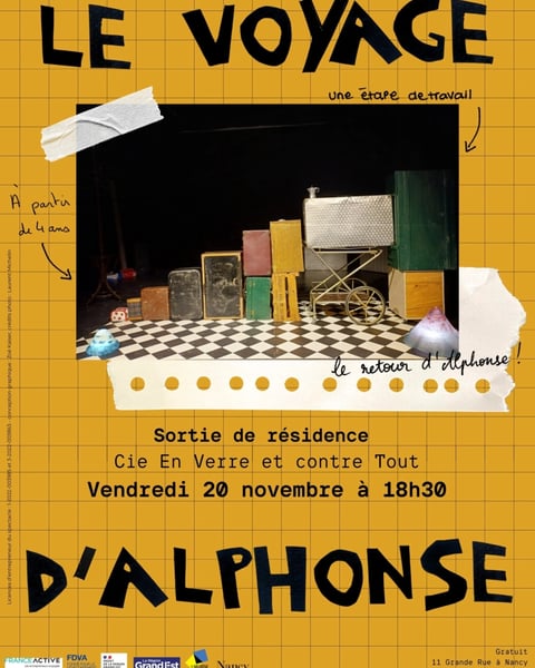 Spectacle - Sortie de résidence - Le voyage d'Alphonse - Cie En Verre et contre Tout