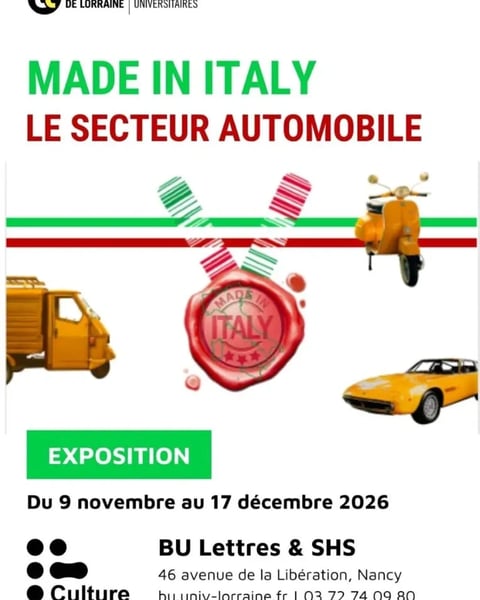 Exposition - Made in Italy - Le secteur automobile